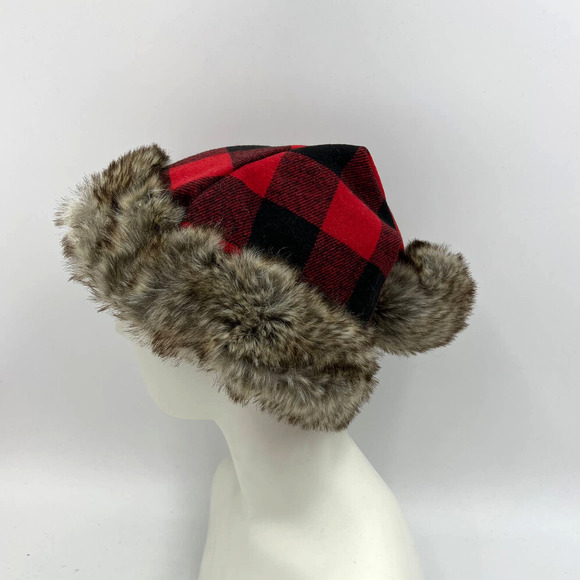 Eddie Bauer Santa Hat Buffalo Plaid 